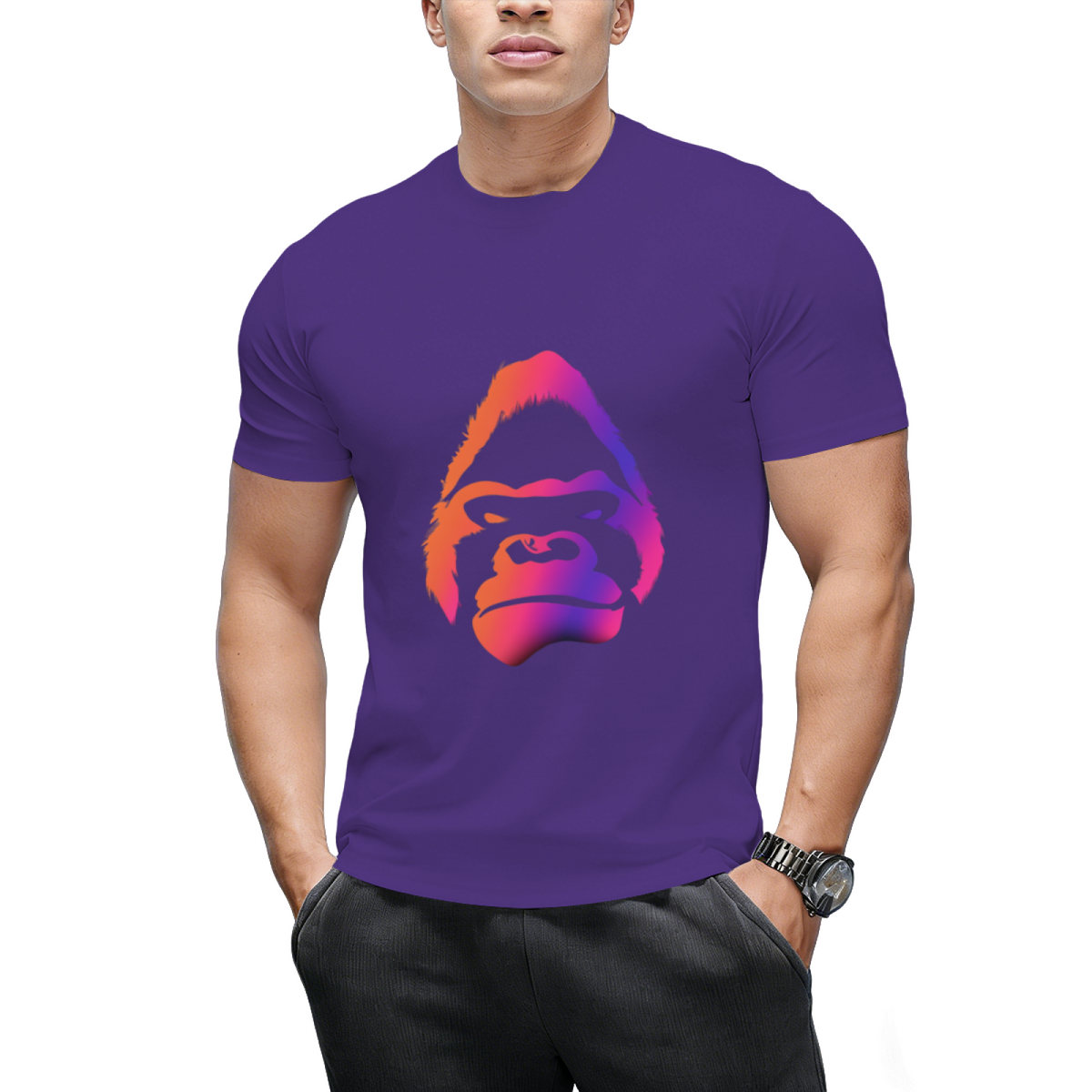 Gorilla Face Halloween Spooky Graffity T-Shirt
