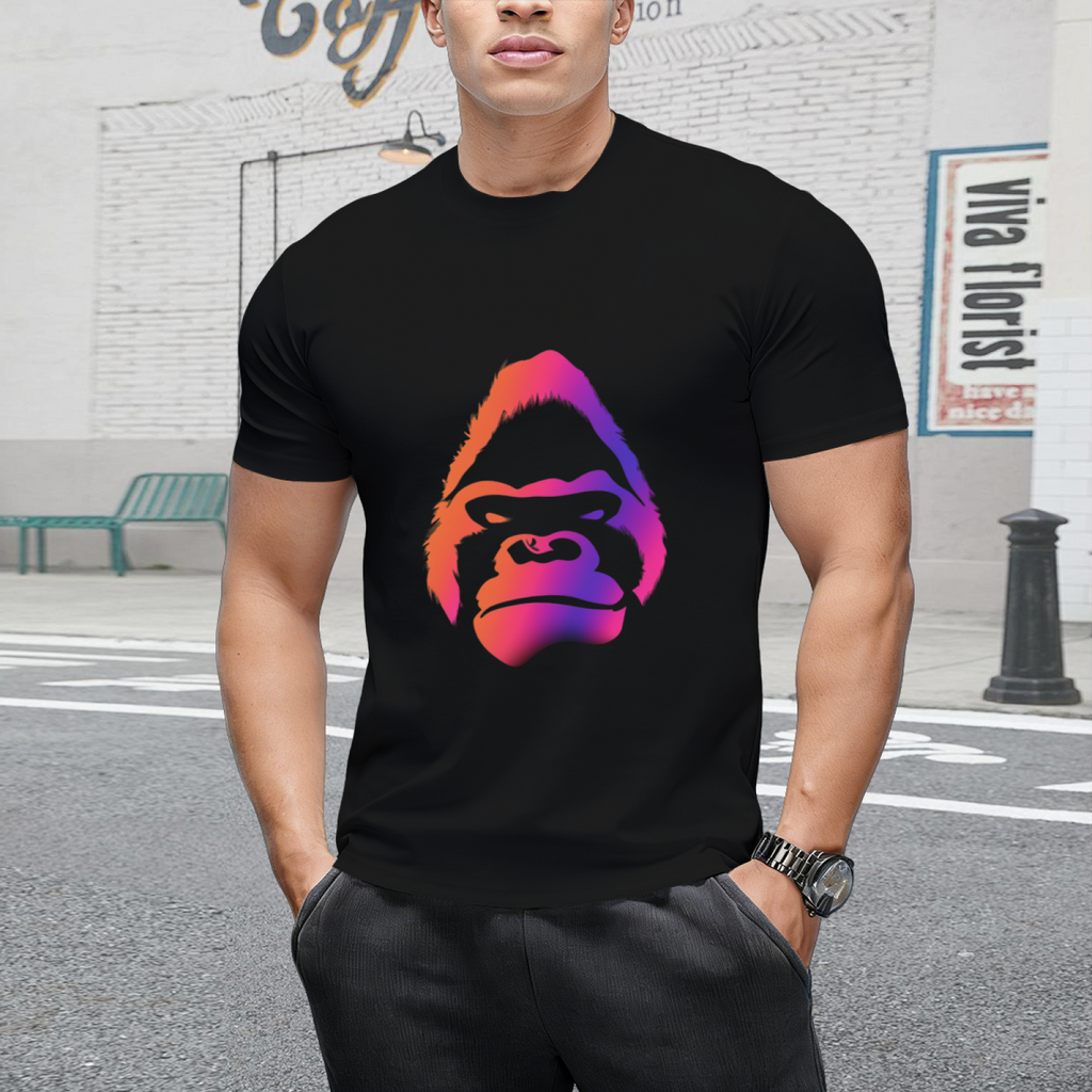Gorilla Face Halloween Spooky Graffity T-Shirt