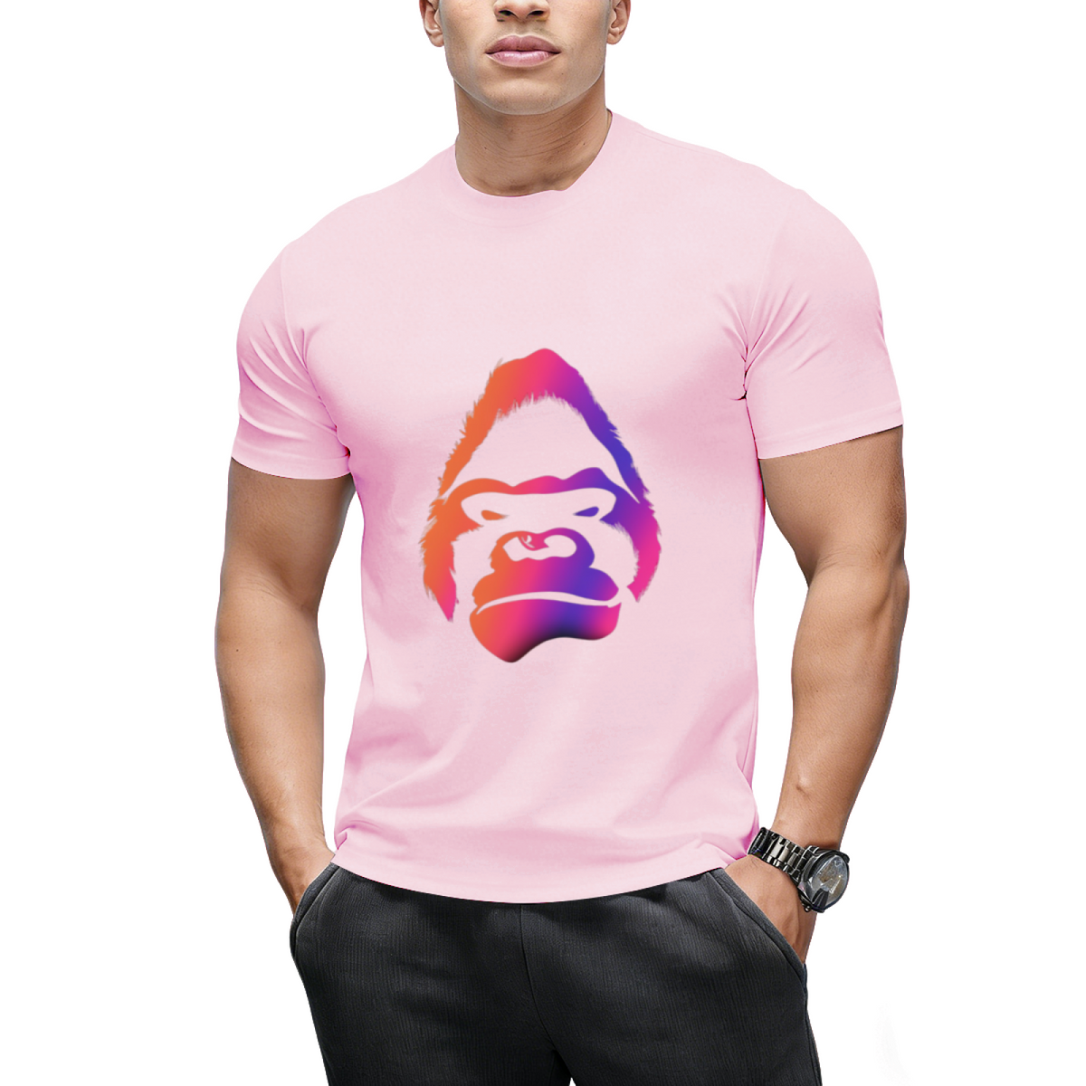Gorilla Face Halloween Spooky Graffity T-Shirt