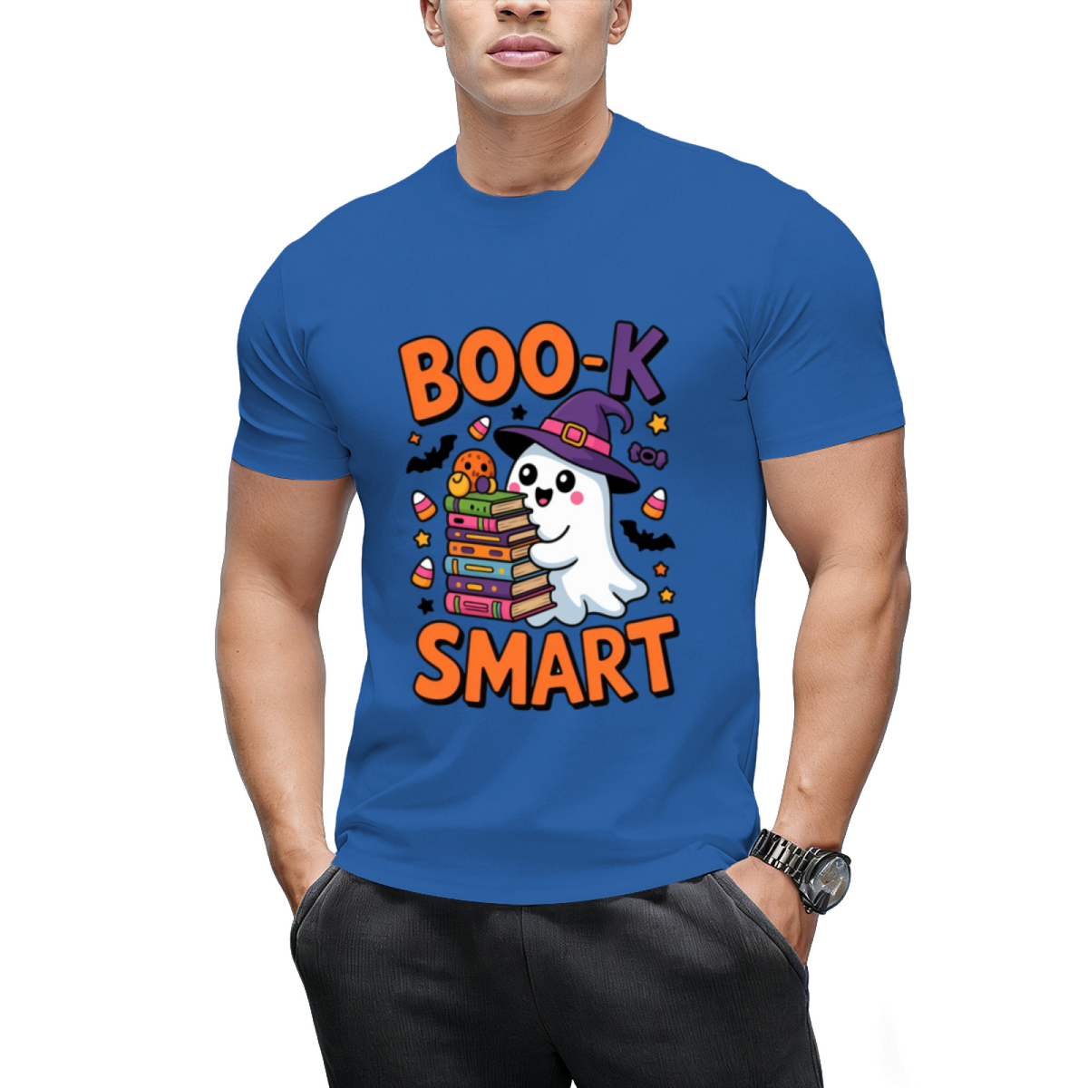 Book Smart Ghost – Cute Kawaii School Halloween T-Shirt