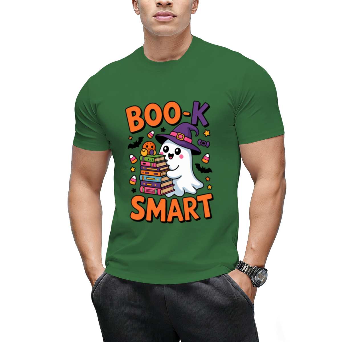 Book Smart Ghost – Cute Kawaii School Halloween T-Shirt