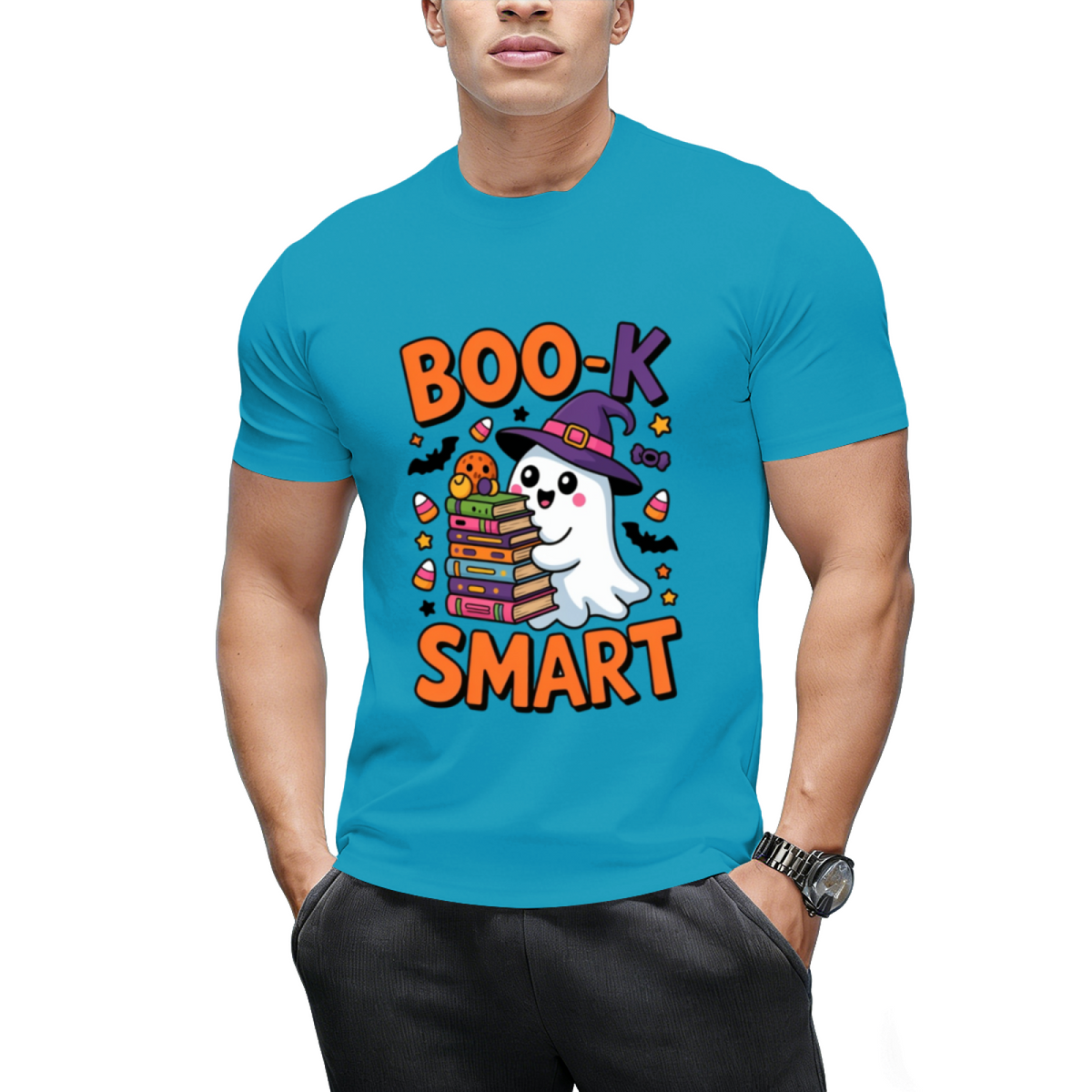 Book Smart Ghost – Cute Kawaii School Halloween T-Shirt