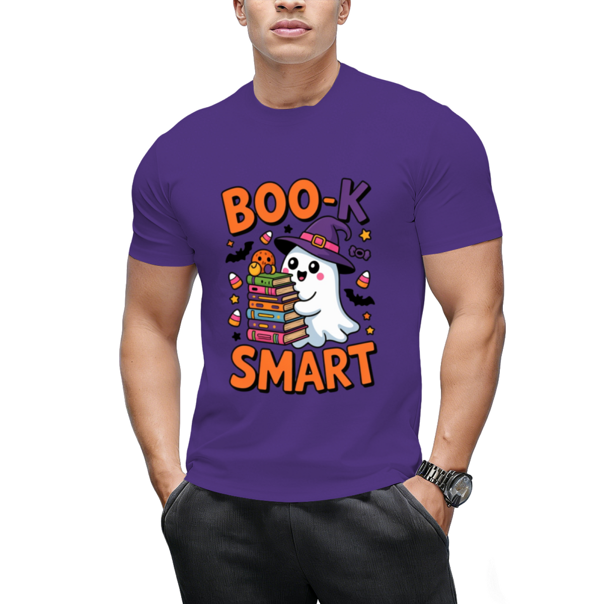 Book Smart Ghost – Cute Kawaii School Halloween T-Shirt
