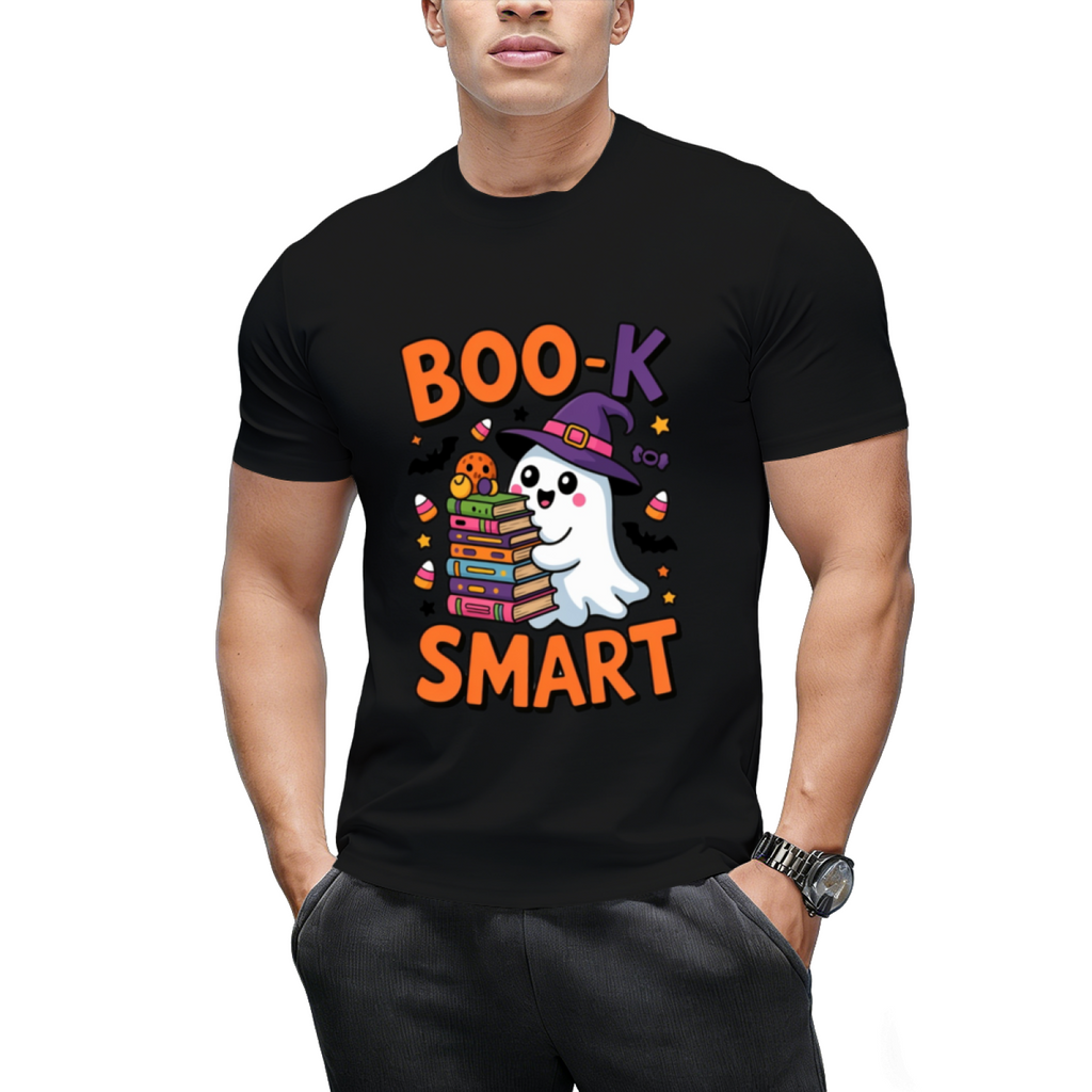 Book Smart Ghost – Cute Kawaii School Halloween T-Shirt