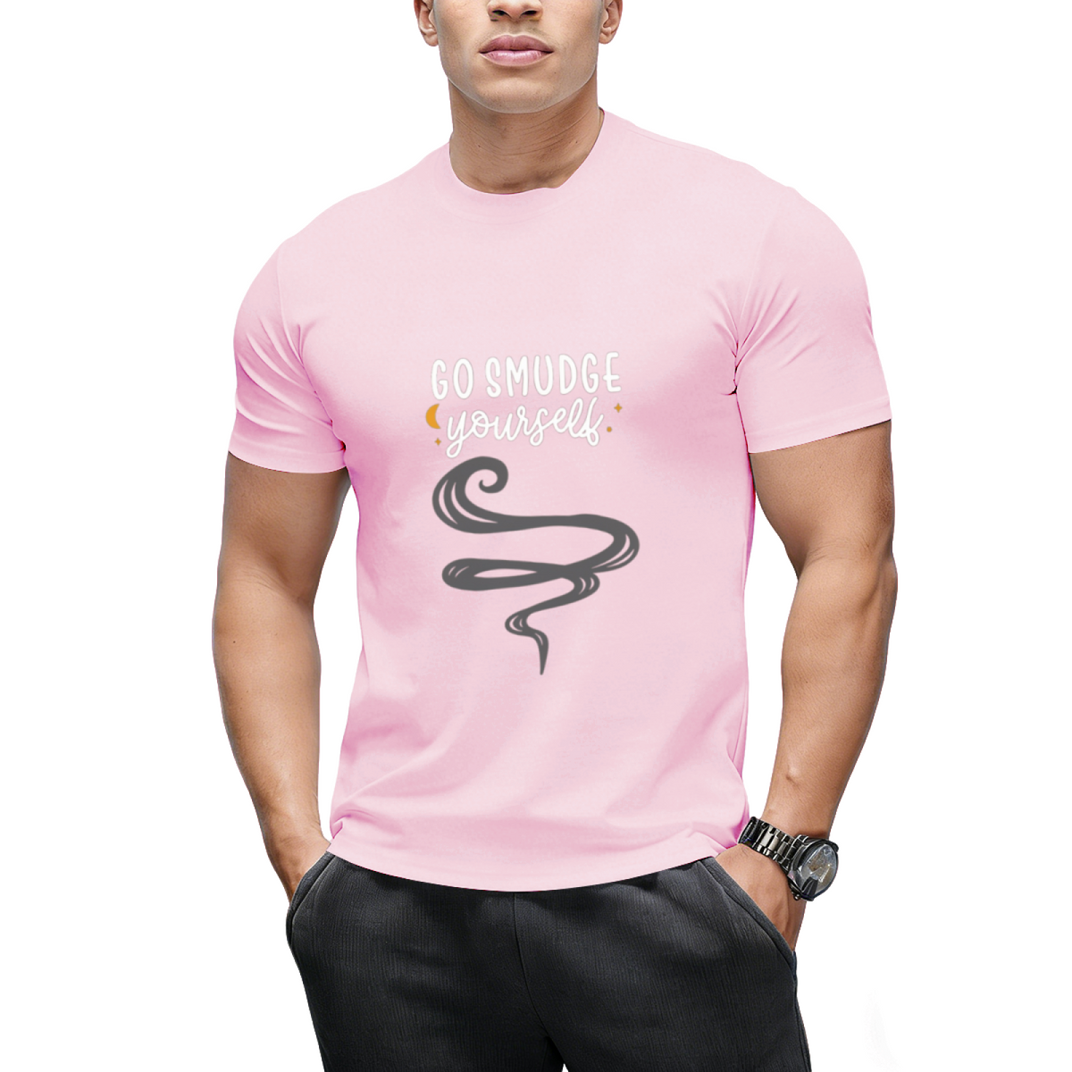 Go Smudge Yourself, Funny Celestial Design with Sage Smoke T-Shirt