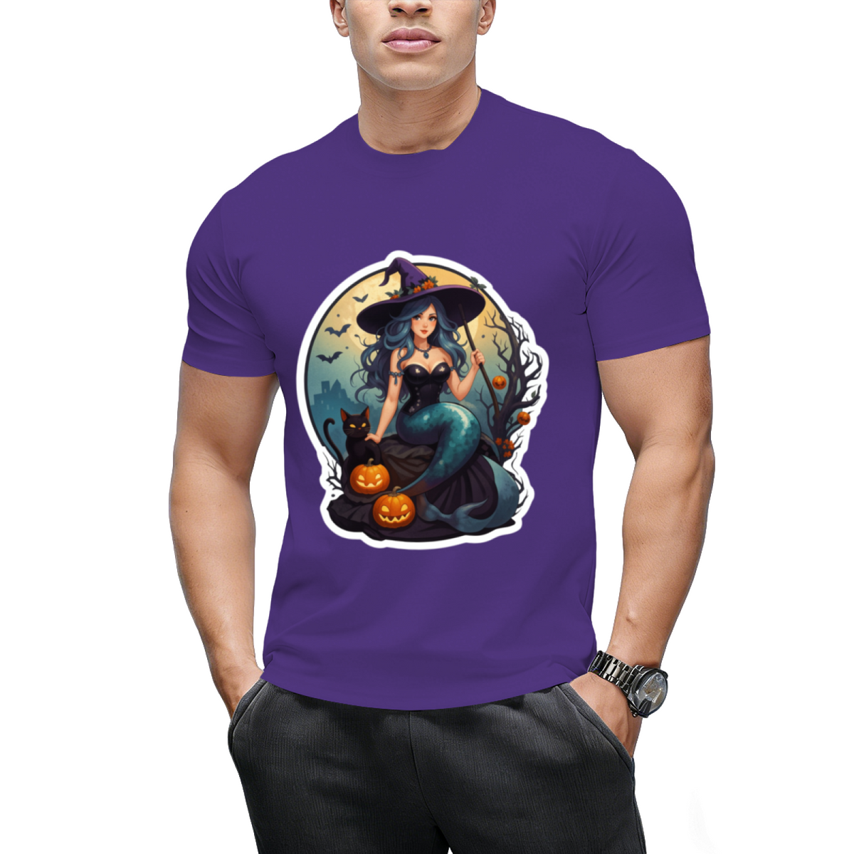 Black Cat Mermaid T-Shirt