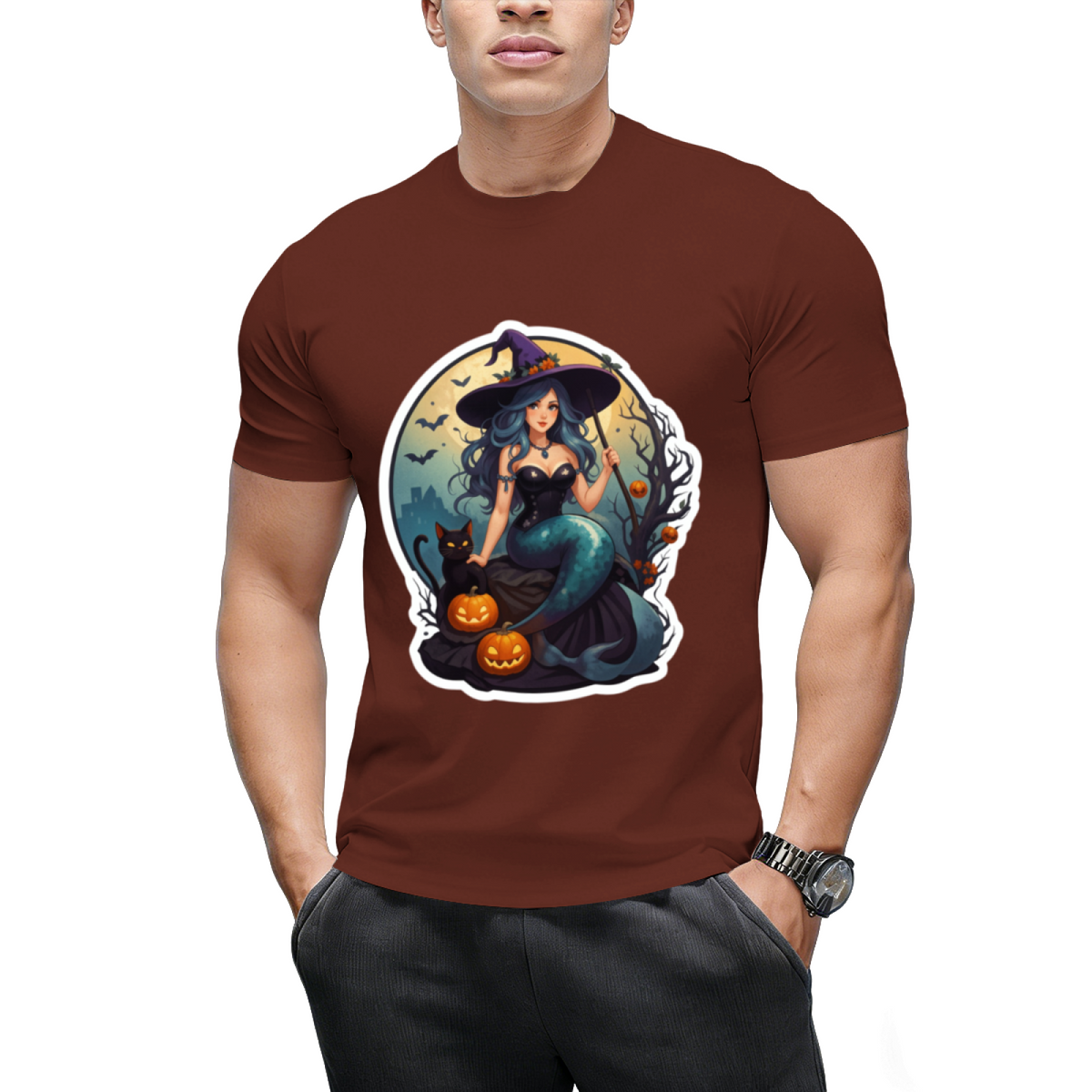 Black Cat Mermaid T-Shirt