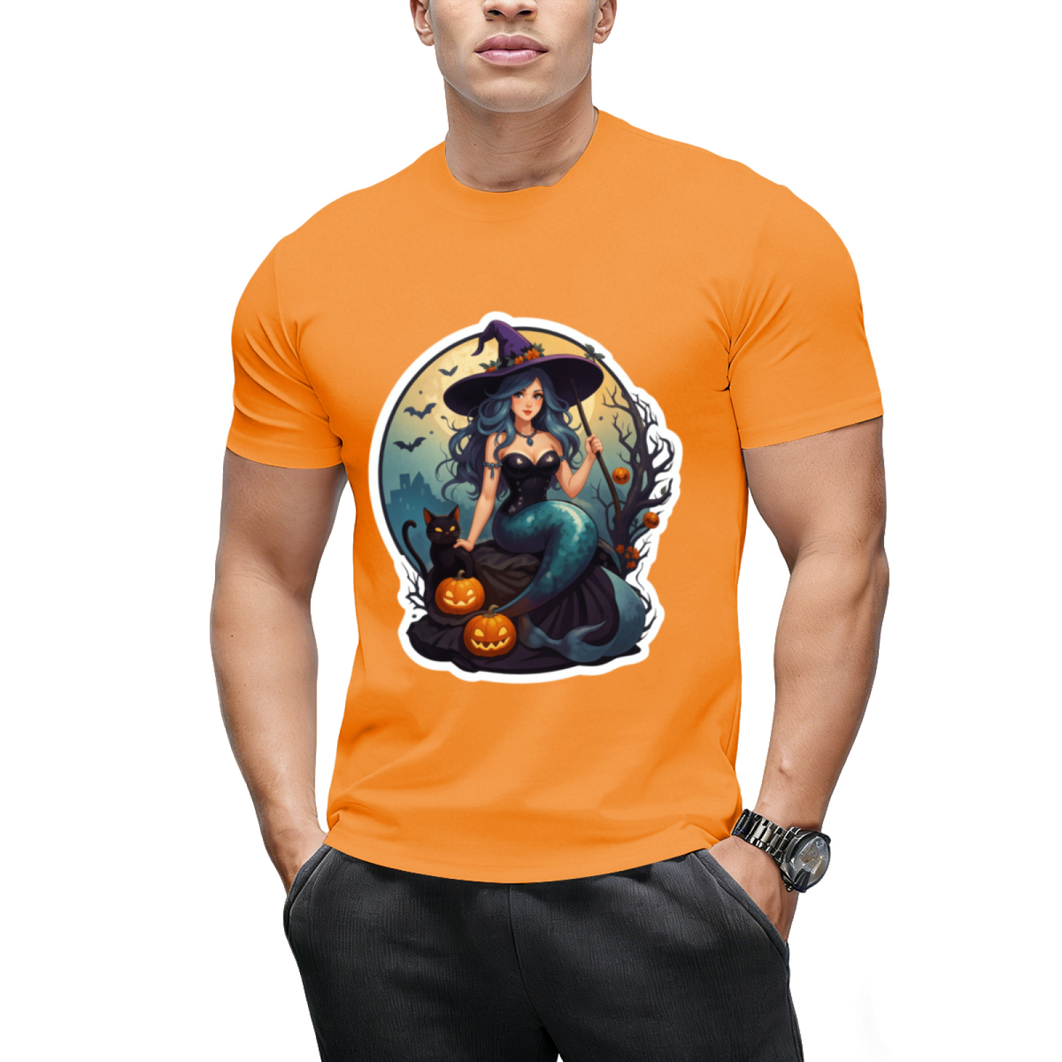 Black Cat Mermaid T-Shirt