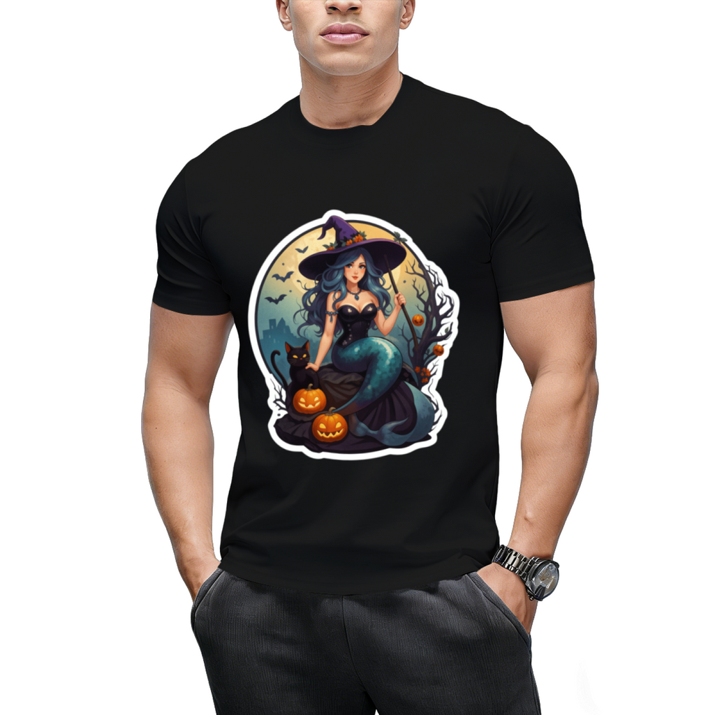 Black Cat Mermaid T-Shirt
