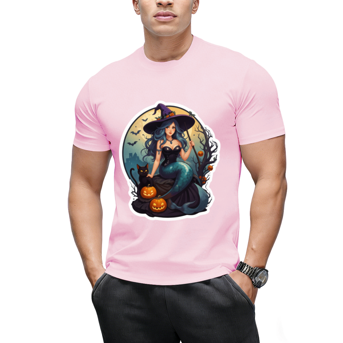Black Cat Mermaid T-Shirt