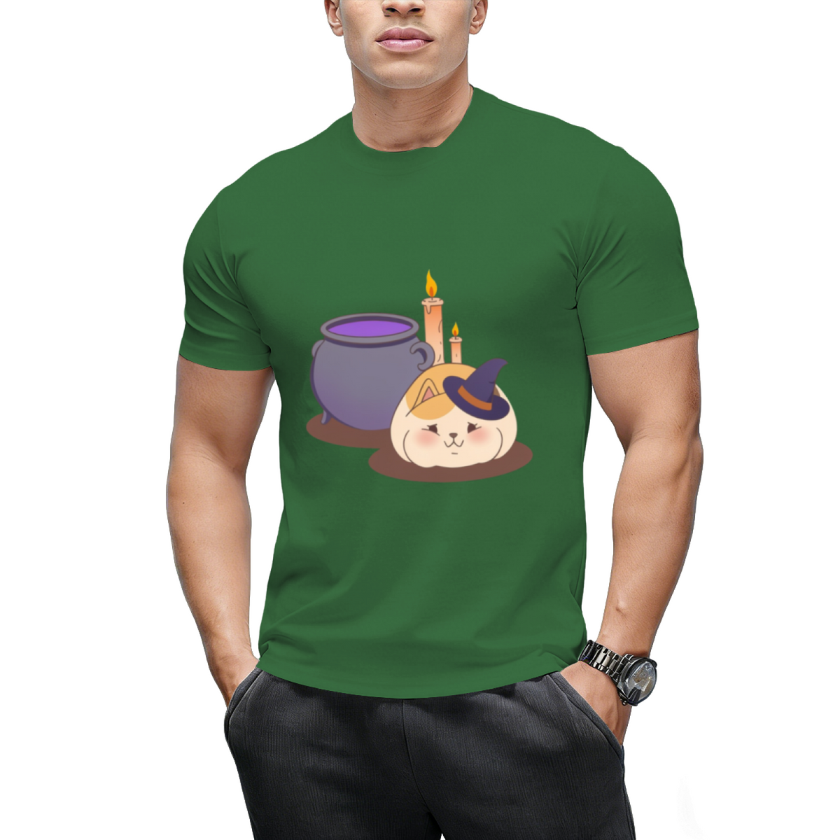 FFXIV - Halloween Witch Fat Cat T-Shirt