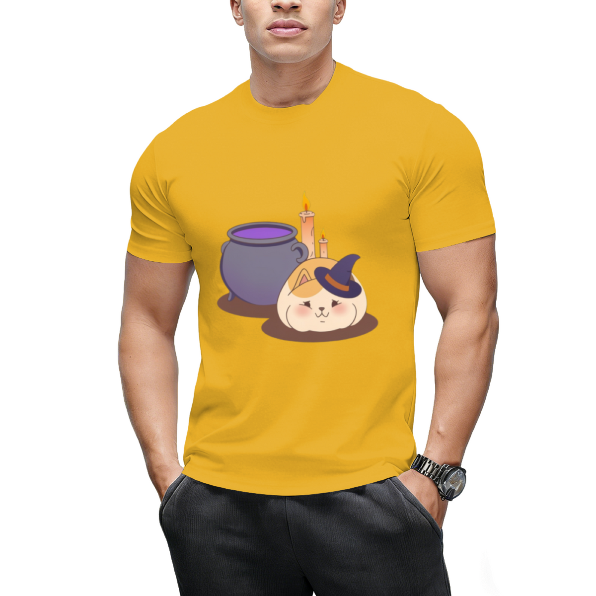 FFXIV - Halloween Witch Fat Cat T-Shirt