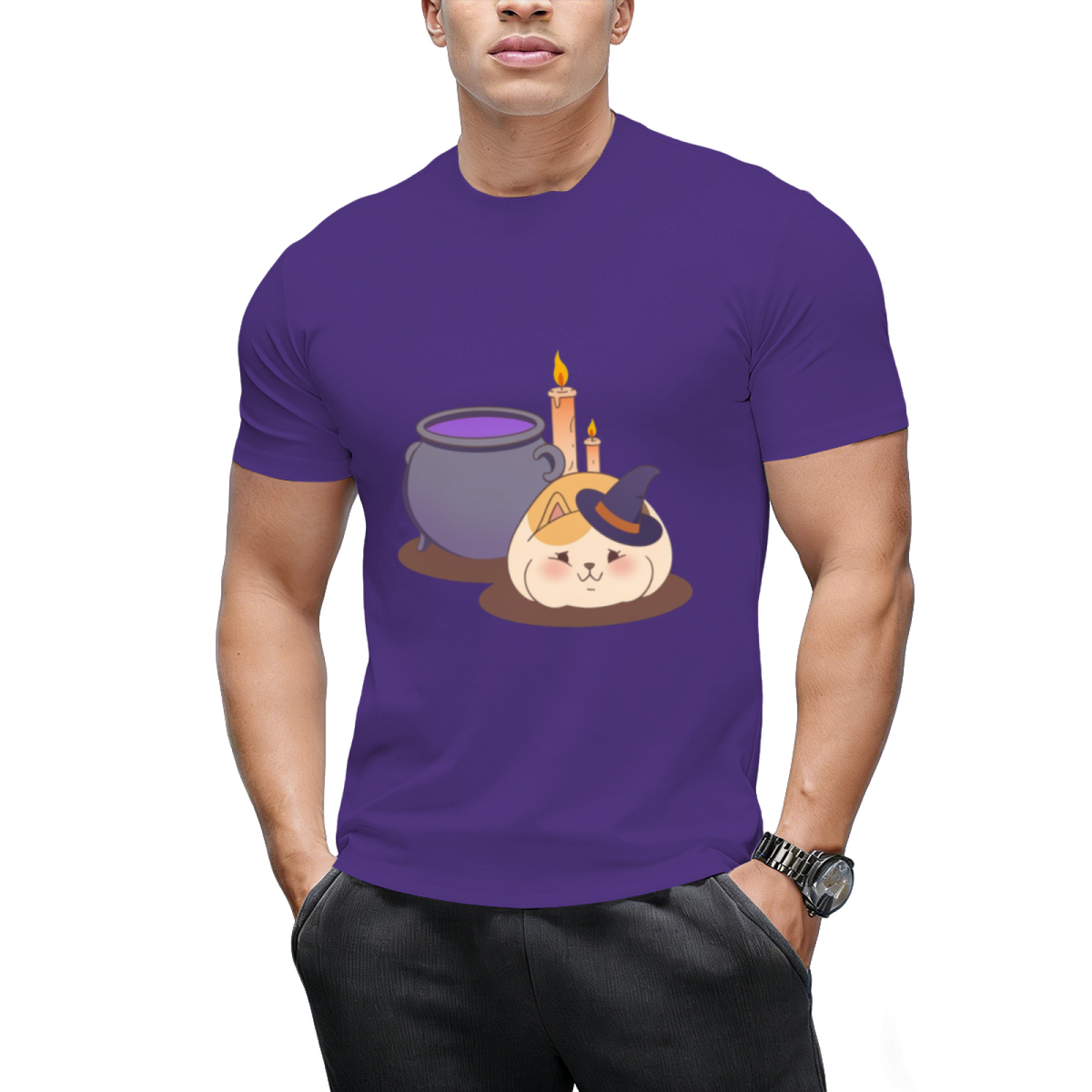 FFXIV - Halloween Witch Fat Cat T-Shirt