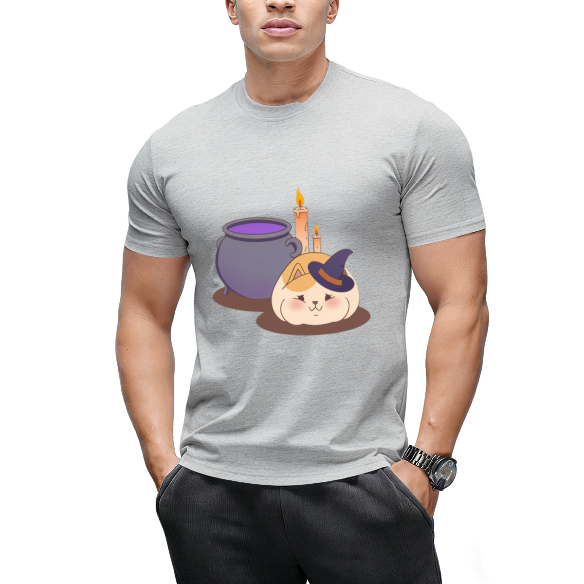 FFXIV - Halloween Witch Fat Cat T-Shirt