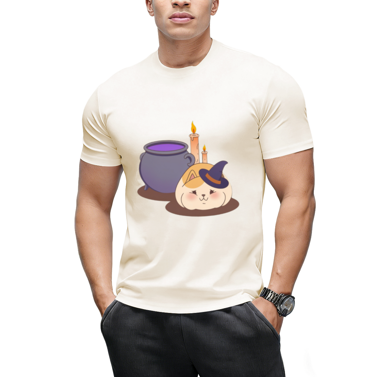 FFXIV - Halloween Witch Fat Cat T-Shirt