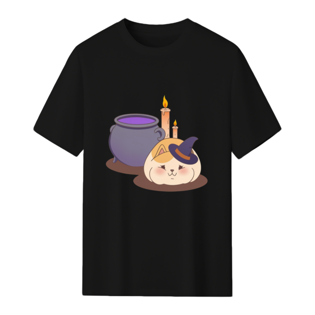 FFXIV - Halloween Witch Fat Cat T-Shirt