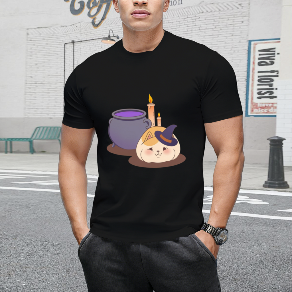 FFXIV - Halloween Witch Fat Cat T-Shirt