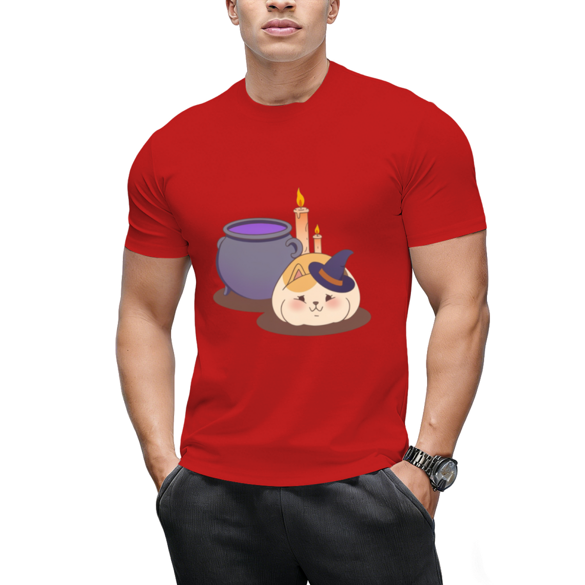FFXIV - Halloween Witch Fat Cat T-Shirt