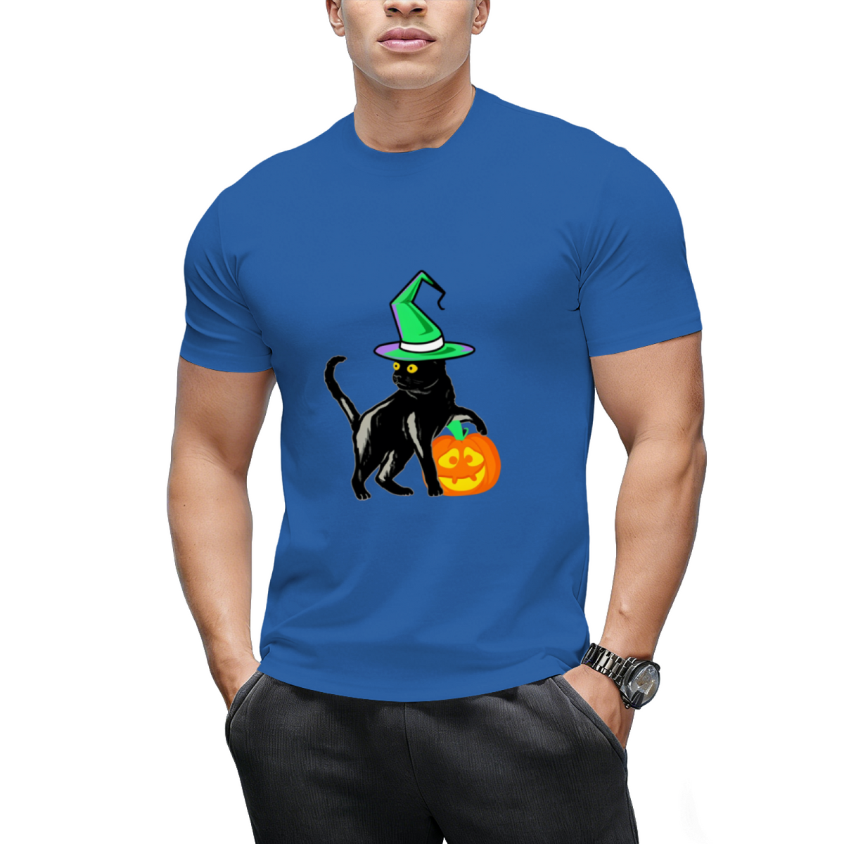 Black  Halloween Cat T-Shirt