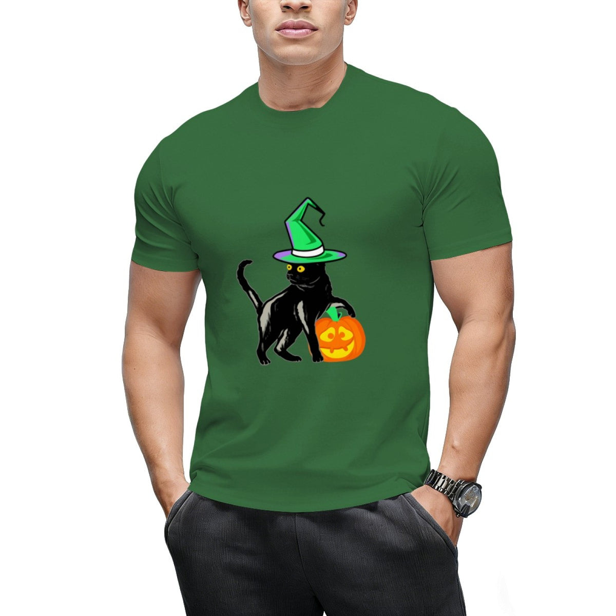 Black  Halloween Cat T-Shirt