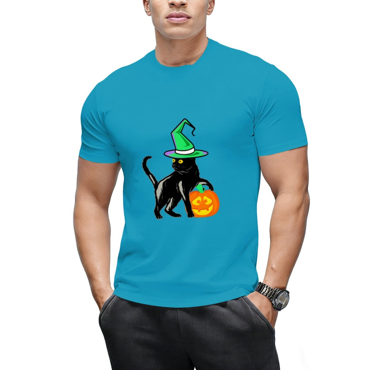 Black  Halloween Cat T-Shirt