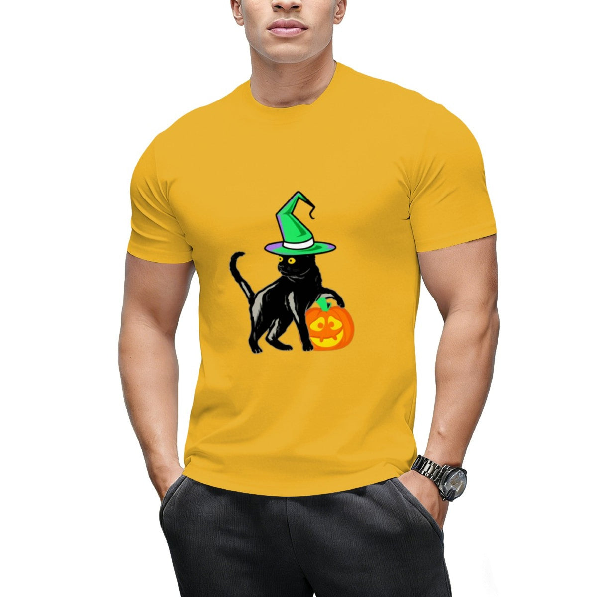Black  Halloween Cat T-Shirt