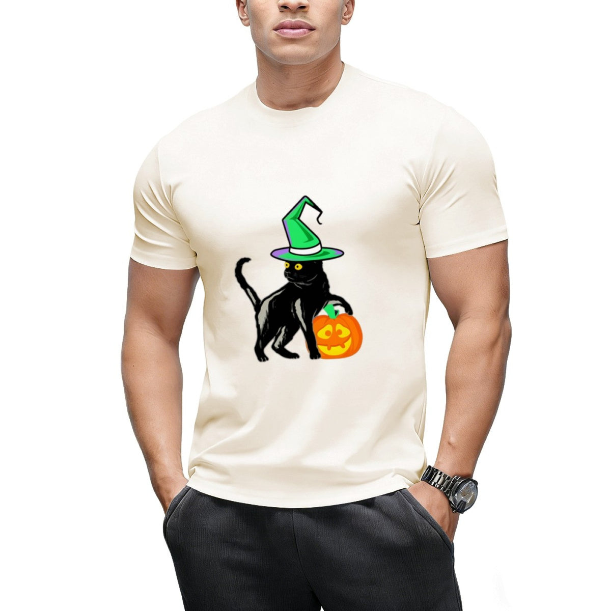 Black  Halloween Cat T-Shirt