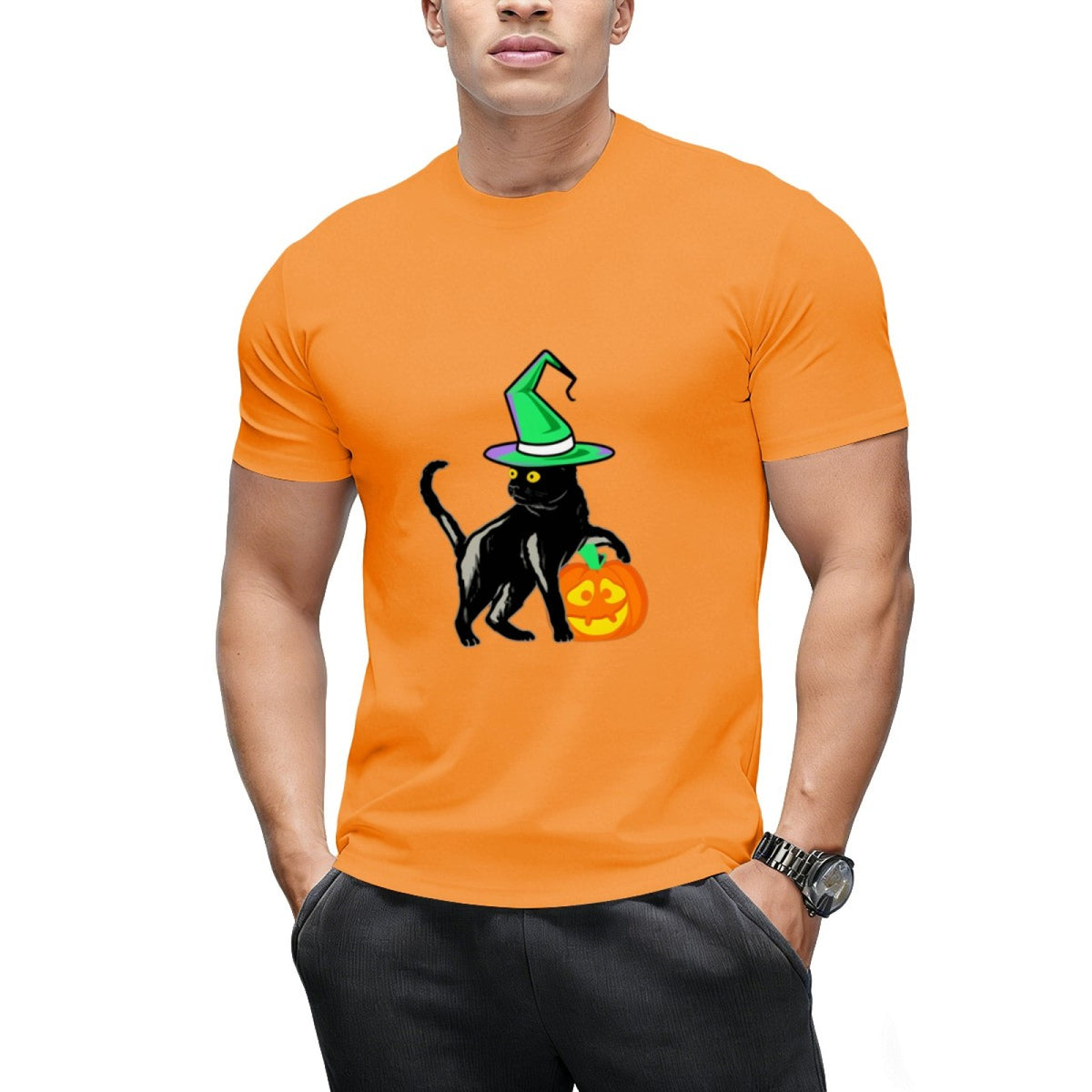 Black  Halloween Cat T-Shirt