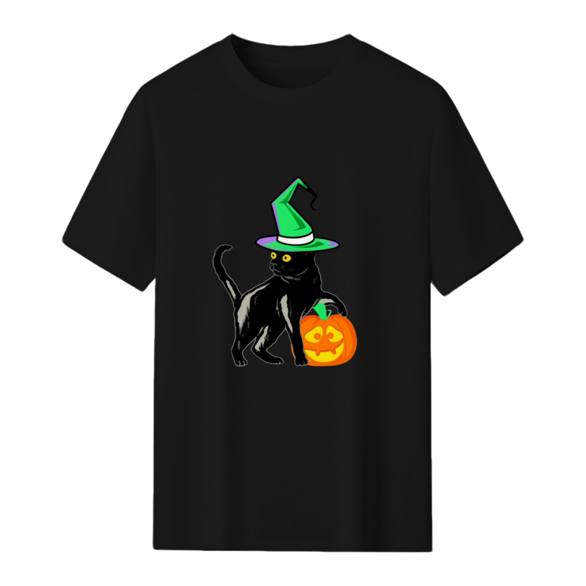 Black  Halloween Cat T-Shirt