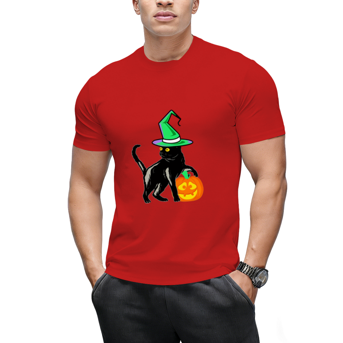 Black  Halloween Cat T-Shirt