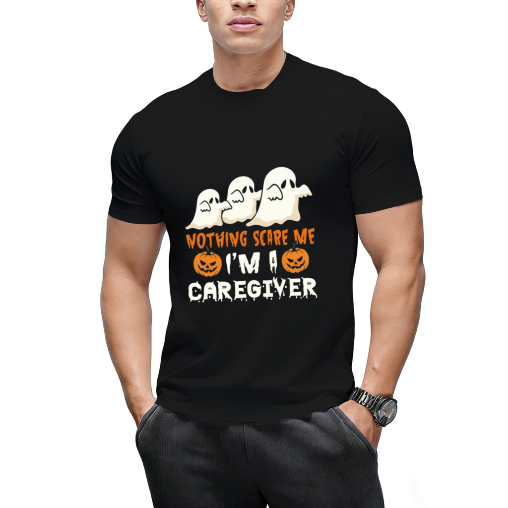 Halloween Nothing Scare Me Ghosts Caregiver T-Shirt
