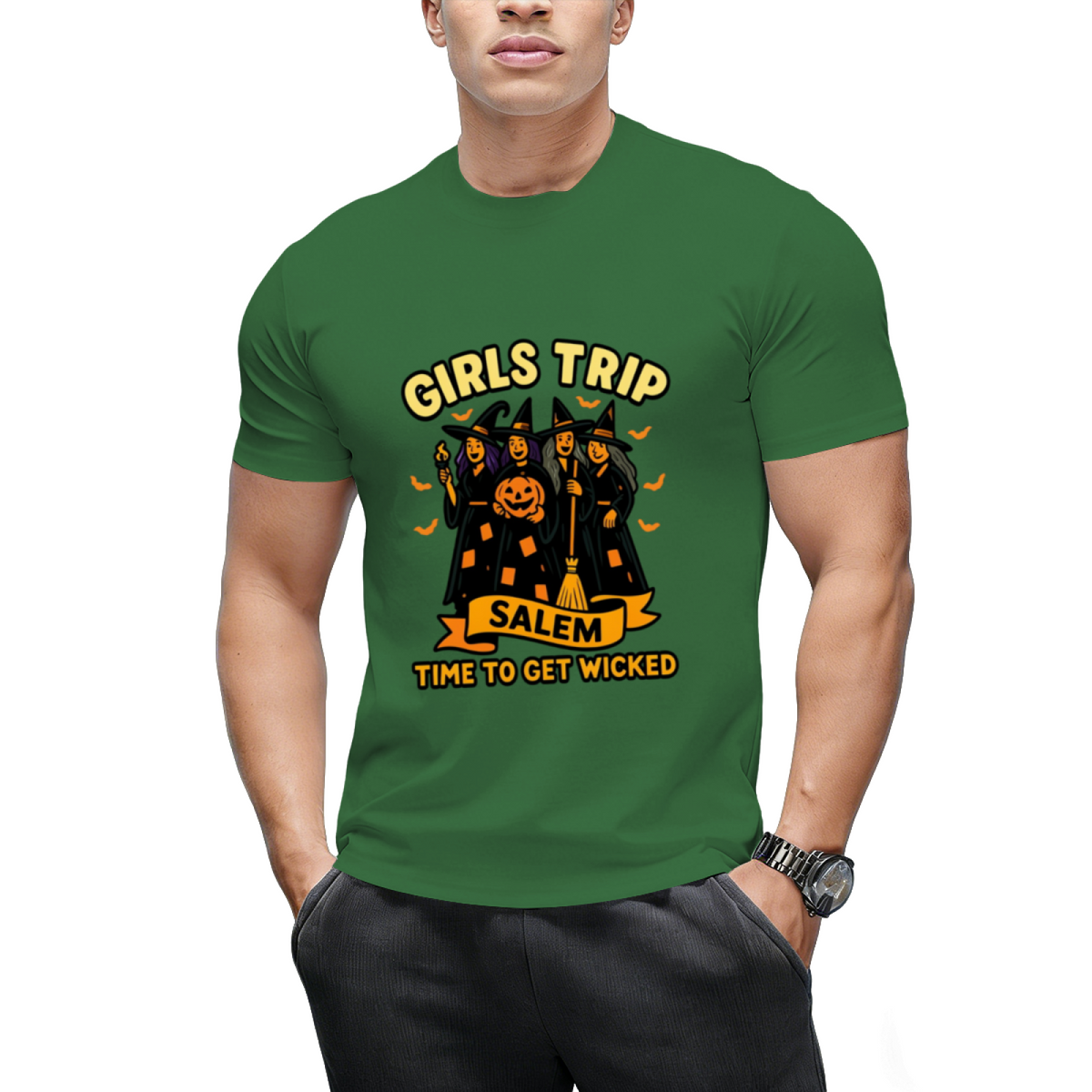 Girls Trip Salem Witches Time To Get Wicked Halloween Tee T-Shirt