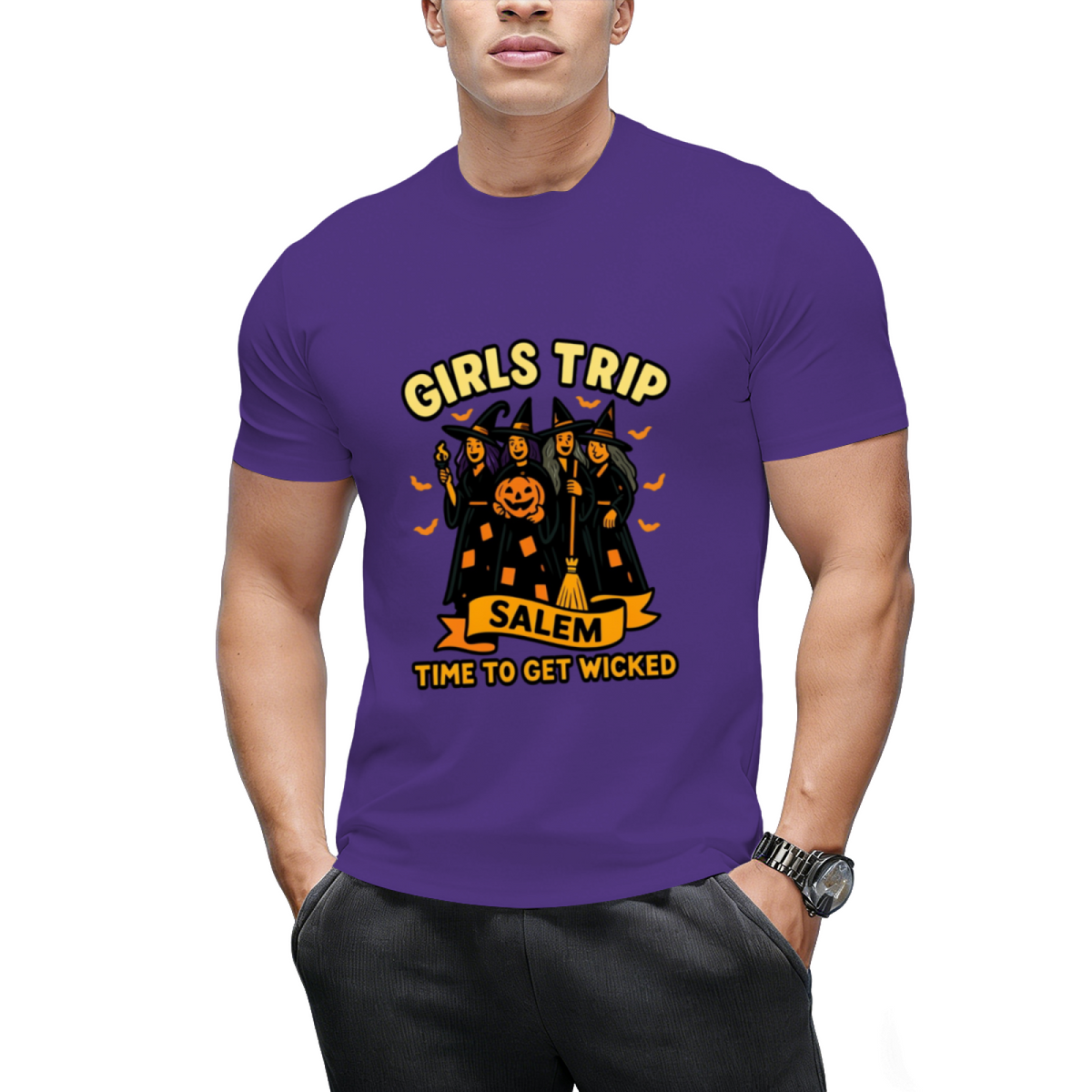 Girls Trip Salem Witches Time To Get Wicked Halloween Tee T-Shirt