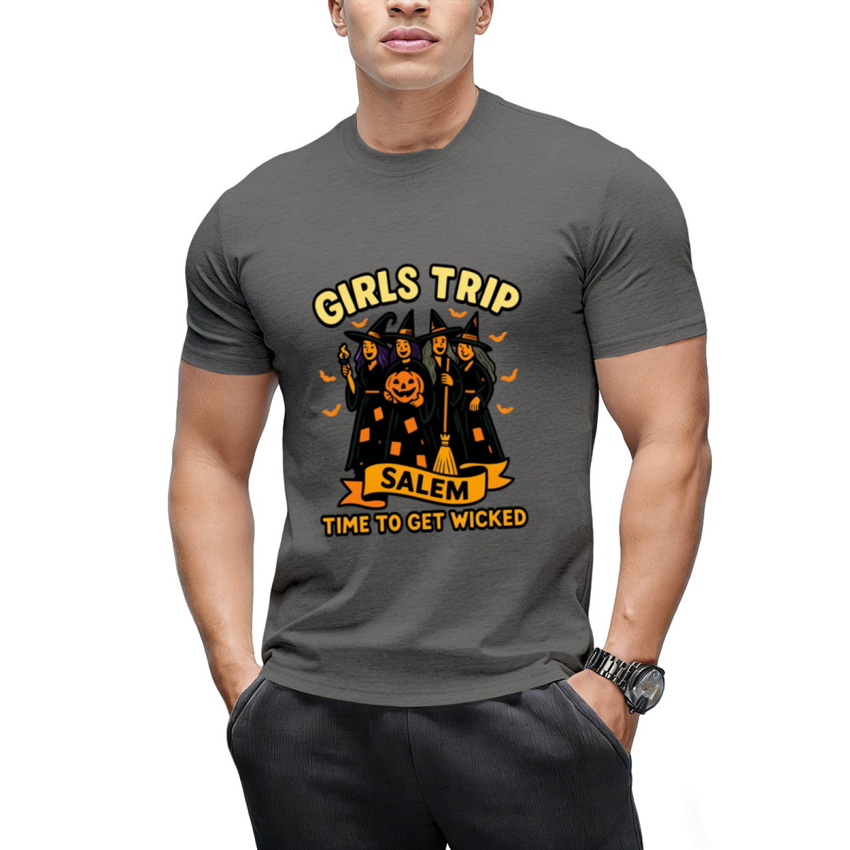 Girls Trip Salem Witches Time To Get Wicked Halloween Tee T-Shirt