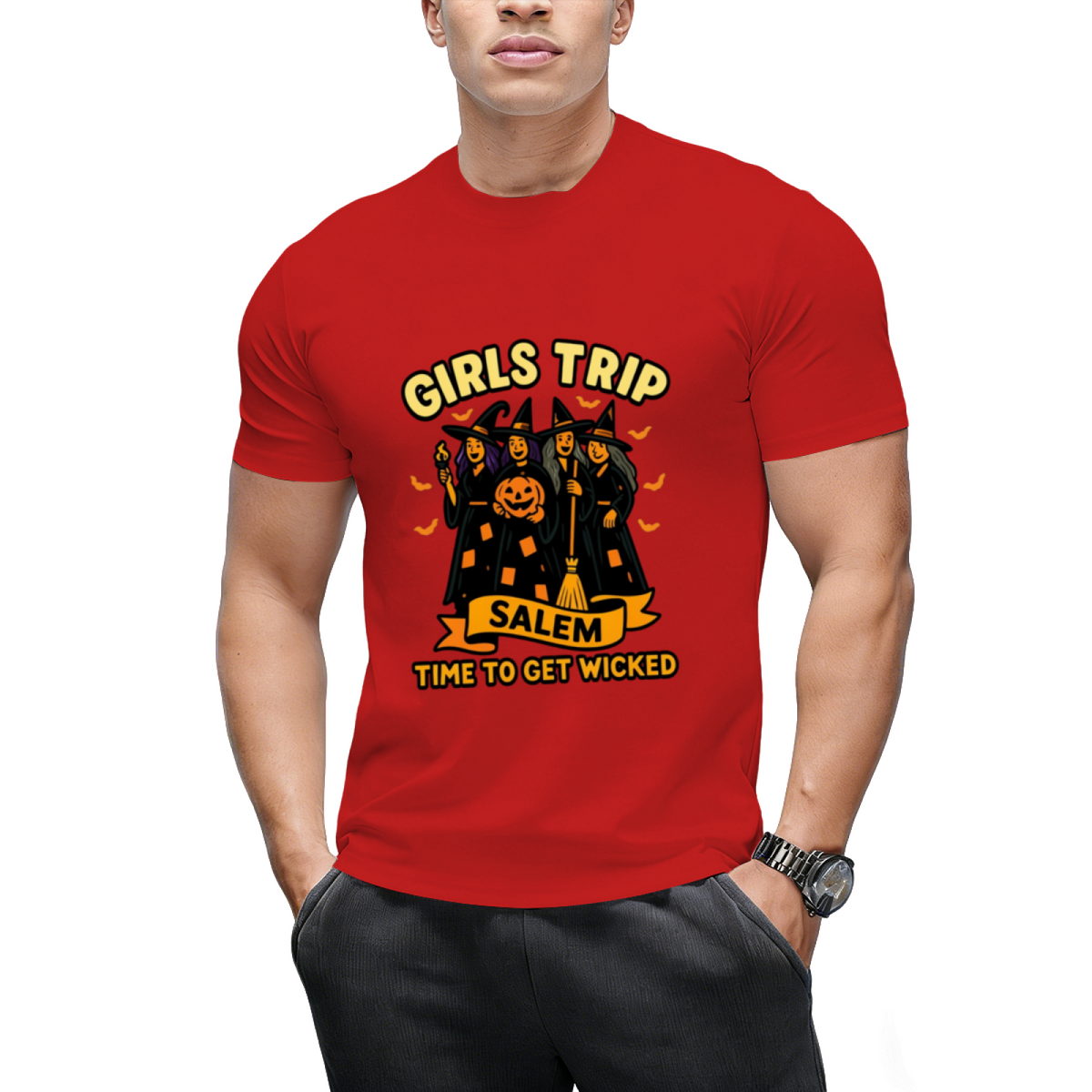 Girls Trip Salem Witches Time To Get Wicked Halloween Tee T-Shirt