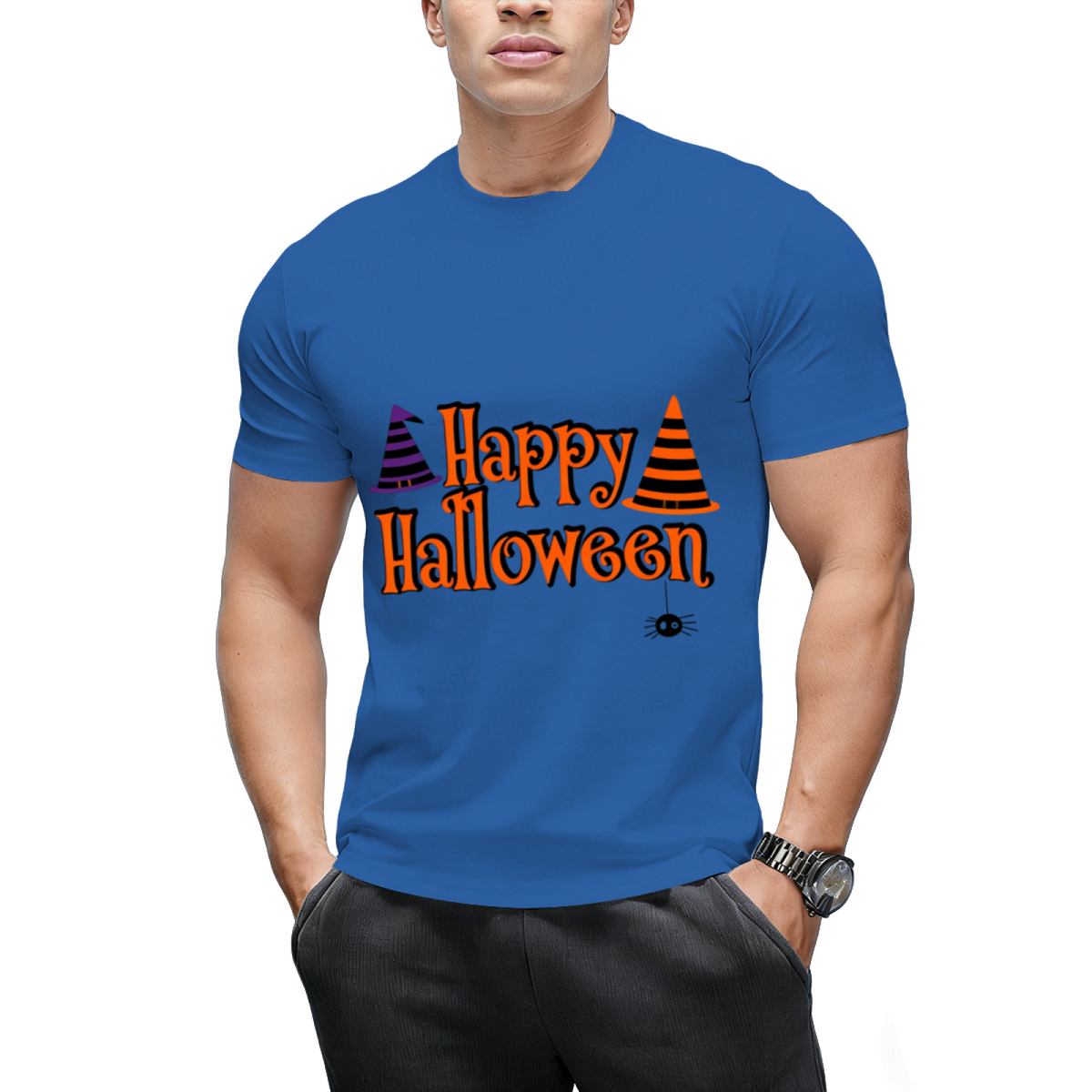 Happy Halloween Spider With Witch Hats T-Shirt
