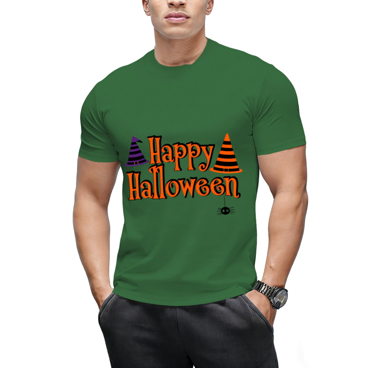 Happy Halloween Spider With Witch Hats T-Shirt