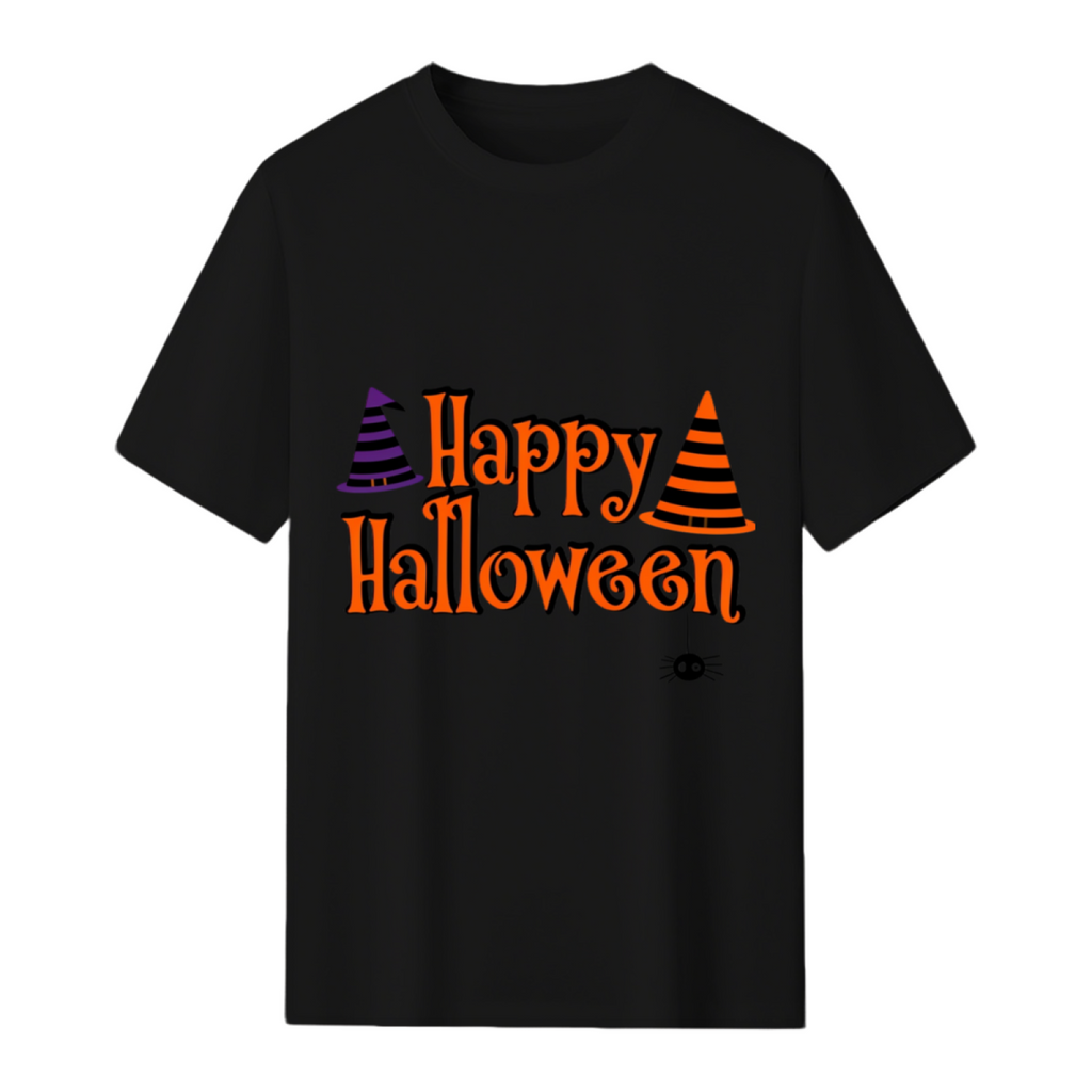 Happy Halloween Spider With Witch Hats T-Shirt