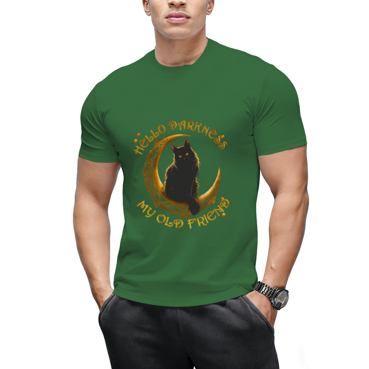 Hello Darkness My Old Friend Funny Animal Lovely Cat T-Shirt