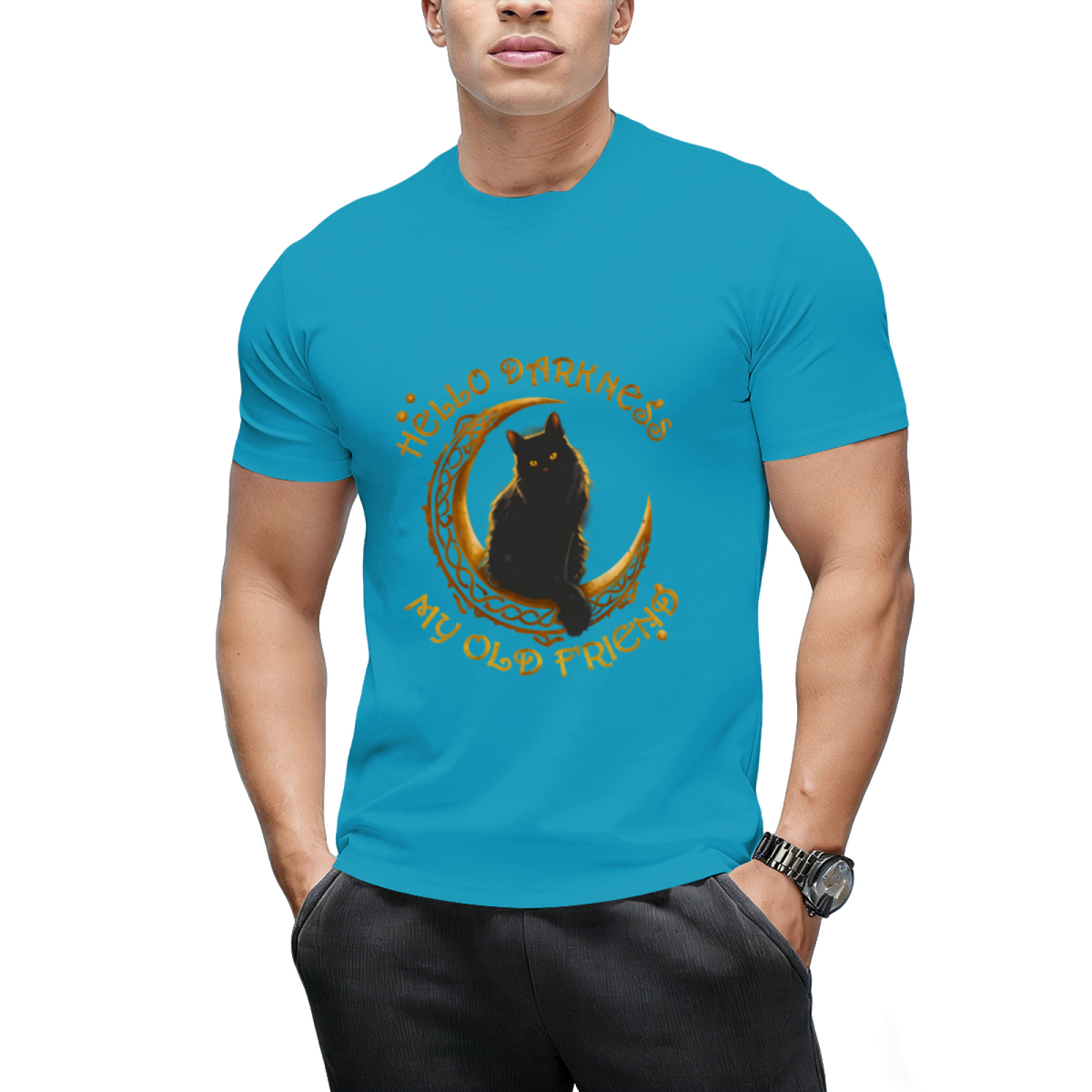 Hello Darkness My Old Friend Funny Animal Lovely Cat T-Shirt