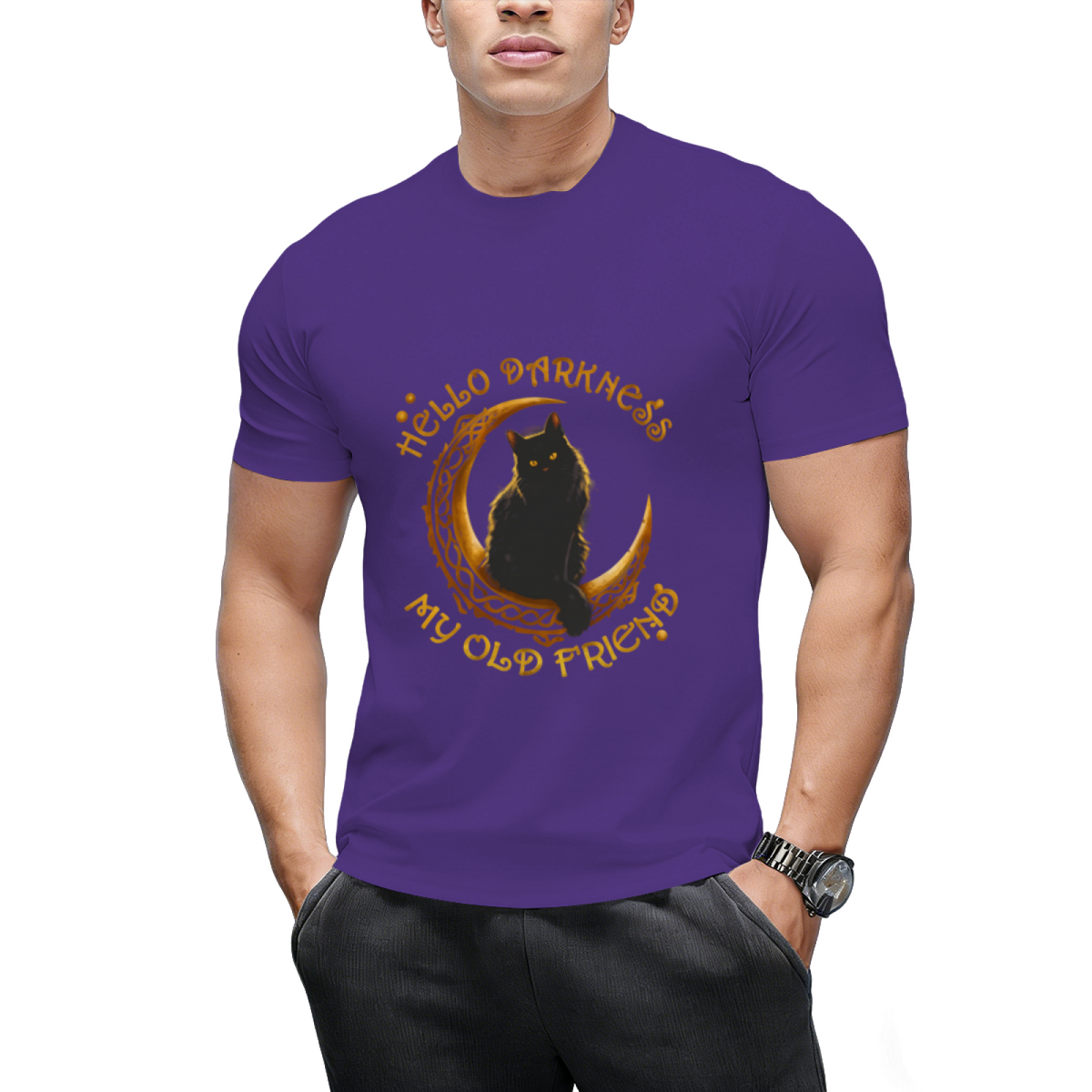 Hello Darkness My Old Friend Funny Animal Lovely Cat T-Shirt