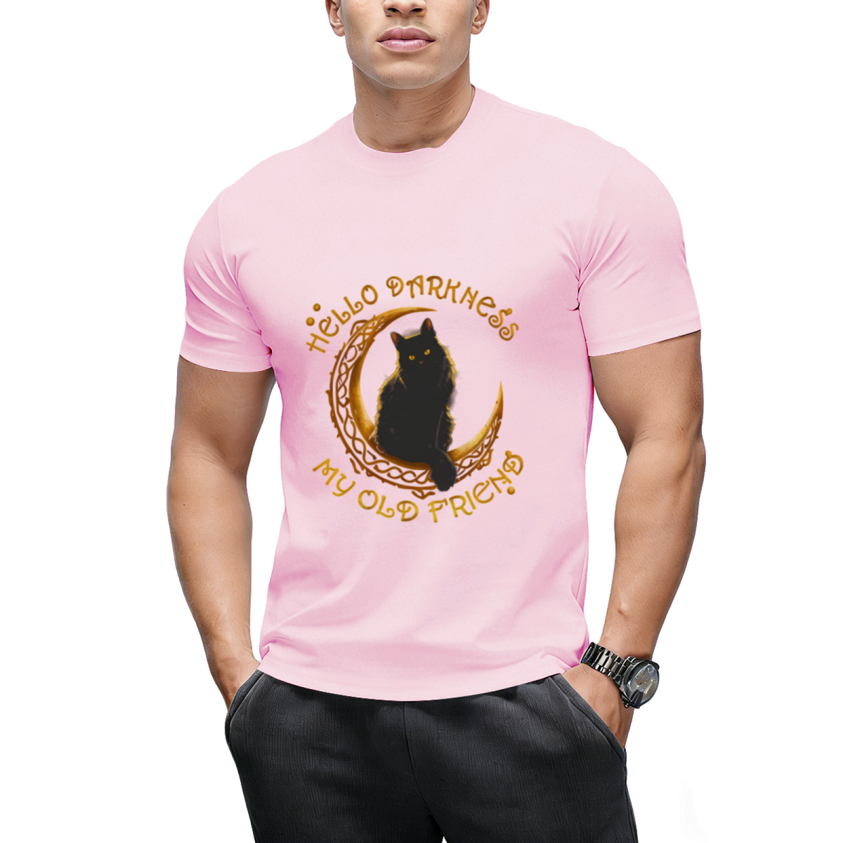 Hello Darkness My Old Friend Funny Animal Lovely Cat T-Shirt