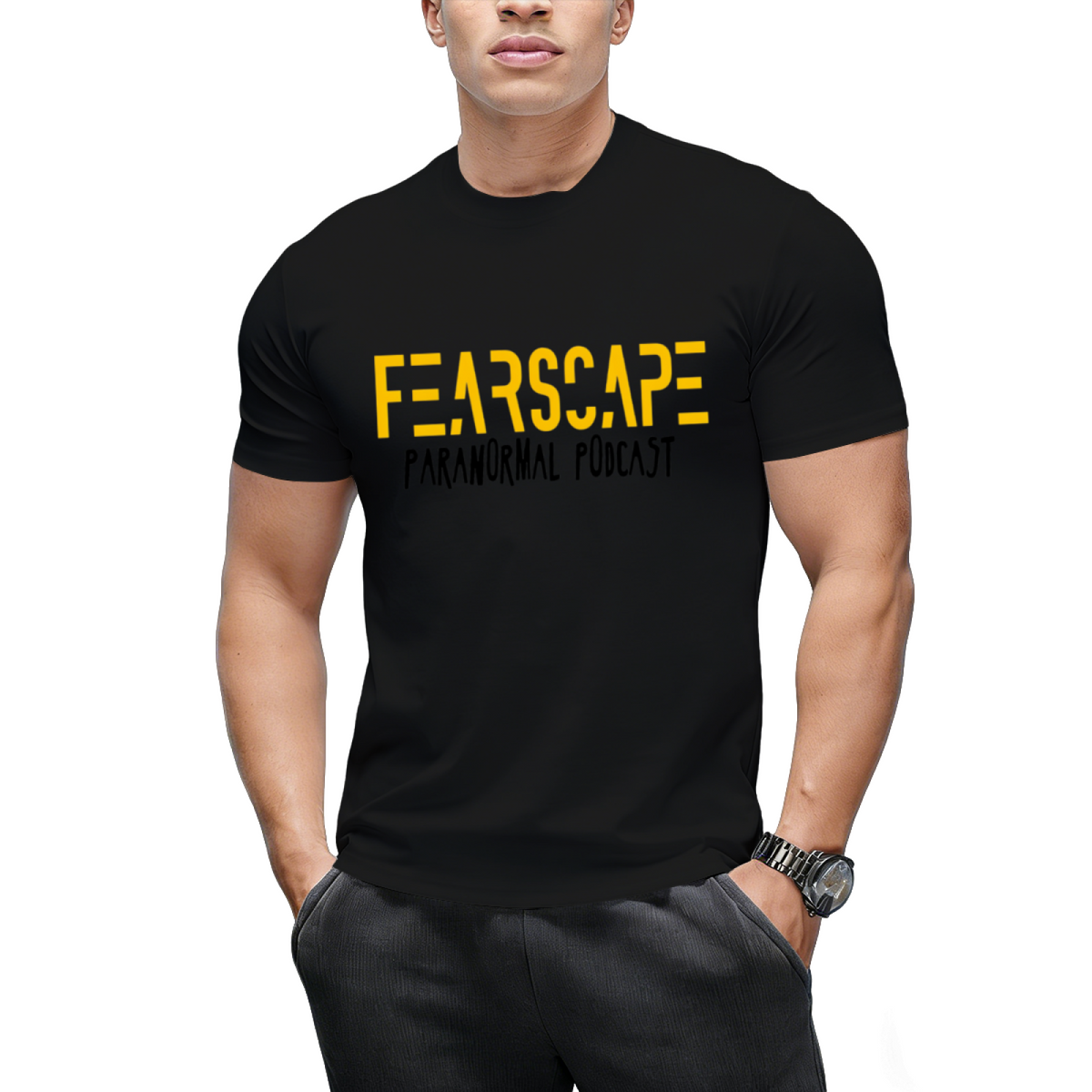 FearScape Name w_Black T-Shirt