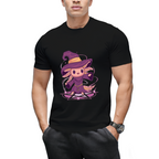Axolotl Witch Halloween Witchcraft Cute Axolotl Pastel Goth T-Shirt
