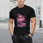 Axolotl Witch Halloween Witchcraft Cute Axolotl Pastel Goth T-Shirt