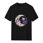 Cat And Moon Sugar Skull Dia De Los Muertos Day Of The Dead T-Shirt