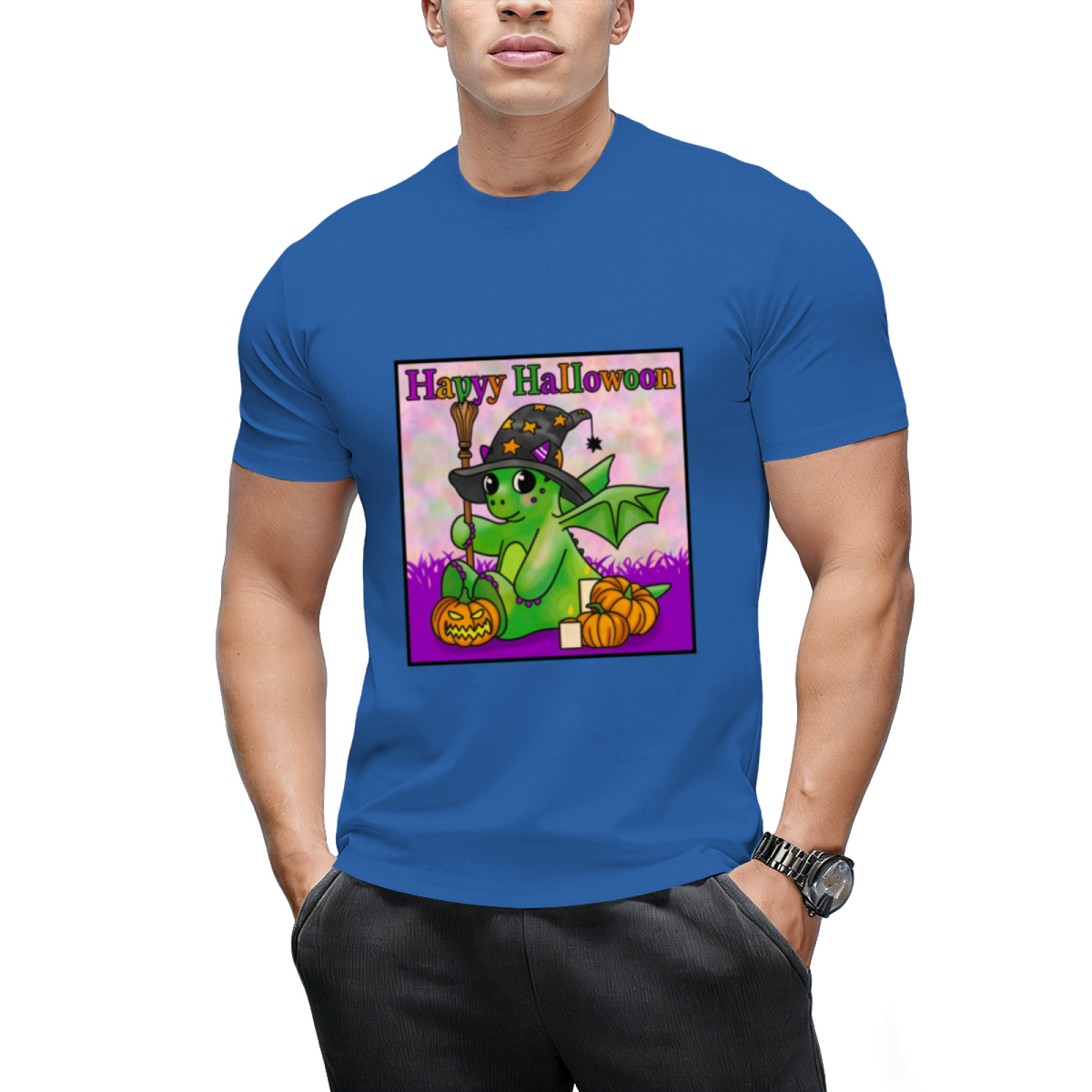 Happy Halloween says the little Halloween Dragon T-Shirt