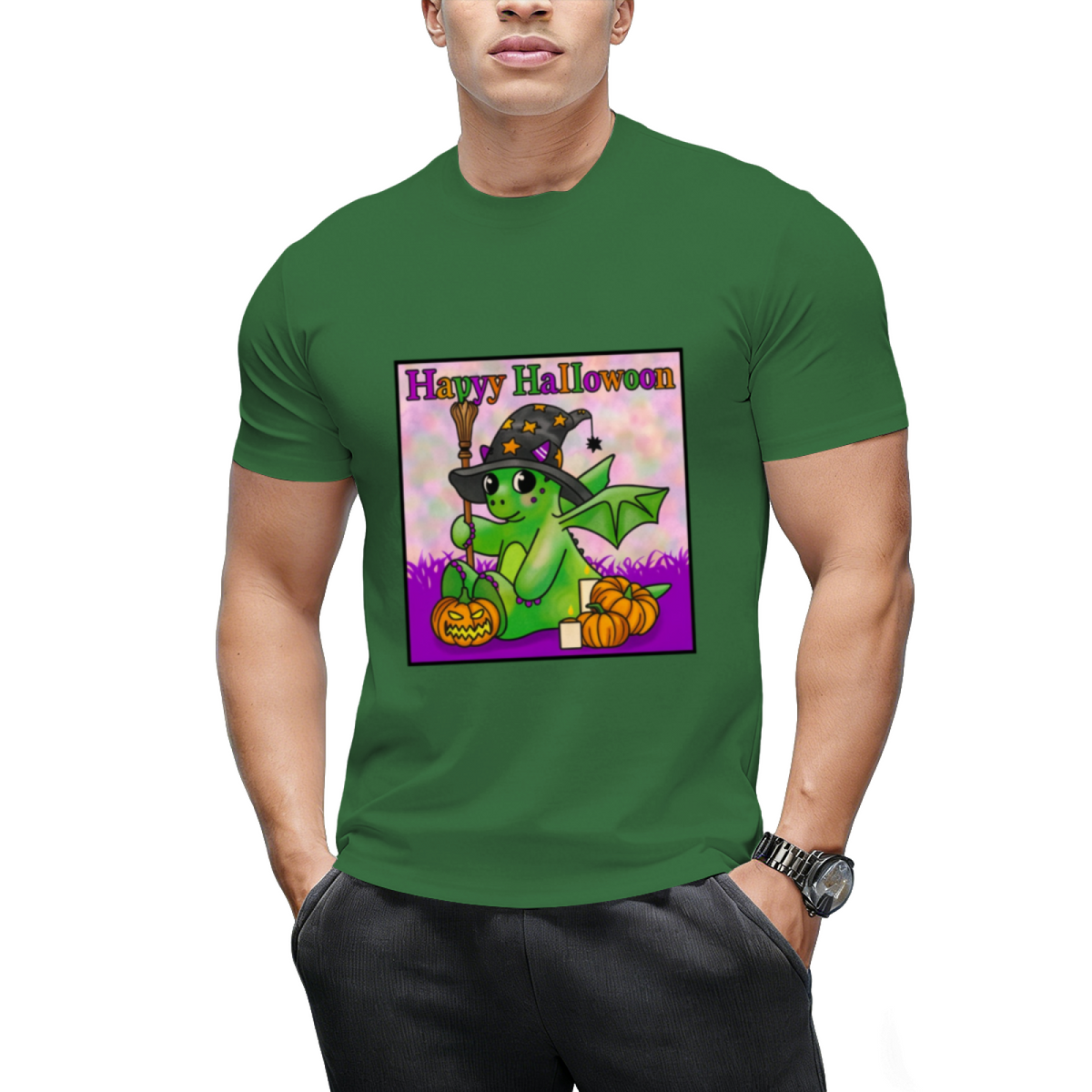 Happy Halloween says the little Halloween Dragon T-Shirt