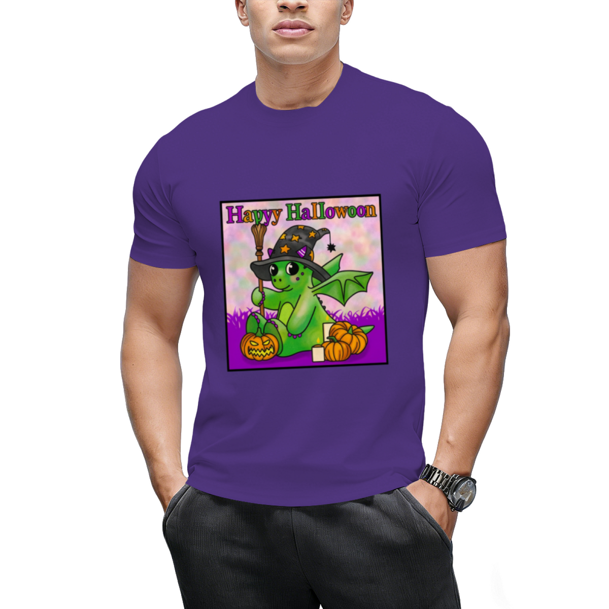 Happy Halloween says the little Halloween Dragon T-Shirt