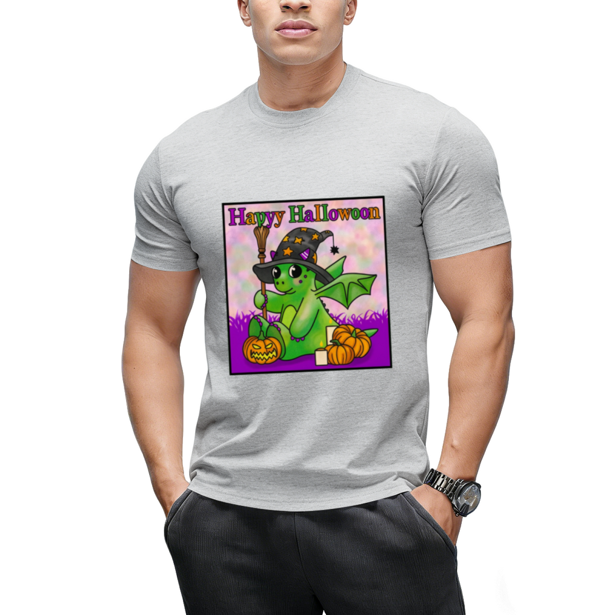 Happy Halloween says the little Halloween Dragon T-Shirt